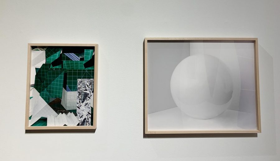 Left: Accumulation of Information, II. Right: Untitled. Both by Jaclyn Wright, part of the Abstraction is just a word, but I use it exhibition. 